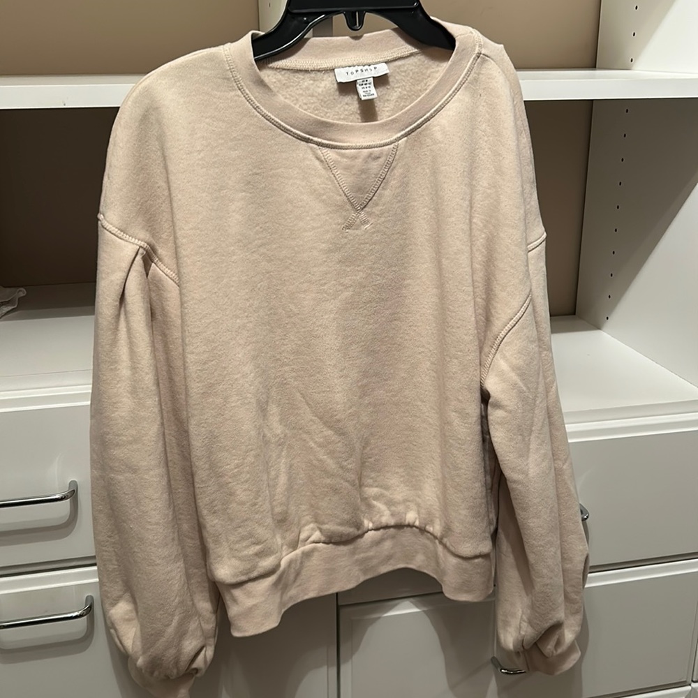 Top shop bubble sleeve sweatshirt